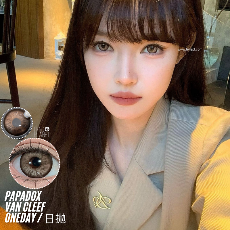 Papadox Van Cleef Brown Colored Contacts Daily Wear/10pcs