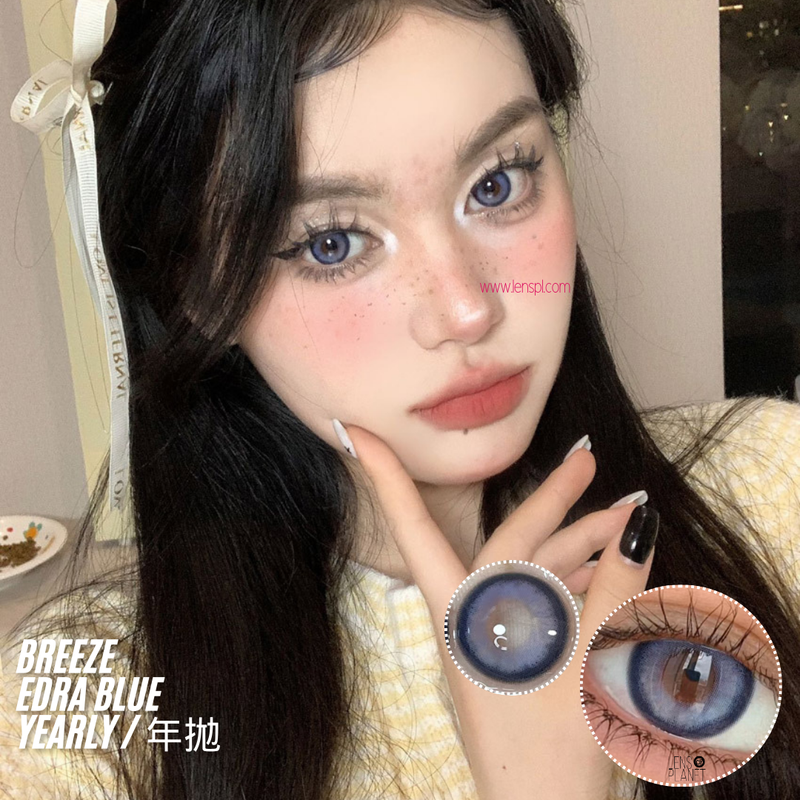 Breeze Edra Blue Colored Contacts Yearly Wear 1pc