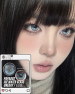 Papadox Ice Water Glass Blue Colored Contacts Daily Wear/10pcs