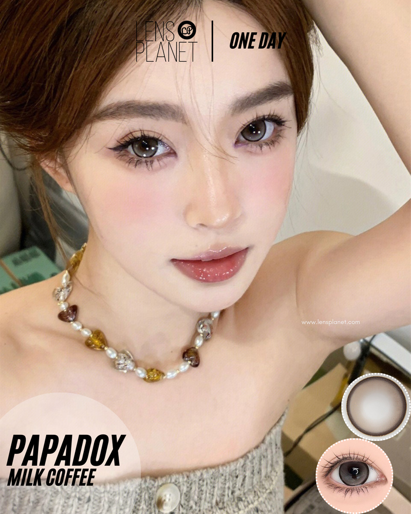 Papadox Milk Coffee Colored Contacts Daily Wear/10pcs